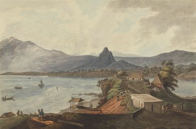 La Roca del Padre y el Pan de Azúcar desde Bencooler, Sumatra, 1799 de Joseph Constantine Stadler