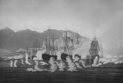 Saumarez frente a Algeciras, c1802 de Joseph Constantine Stadler