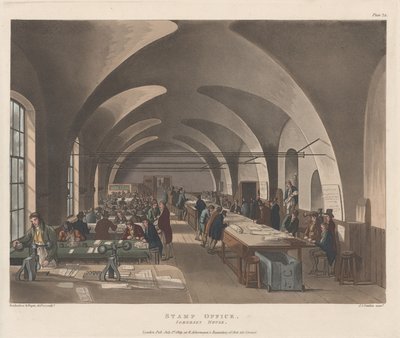 Oficina de Sellos, Somerset House, 1 de julio de 1809 de Joseph Constantine Stadler