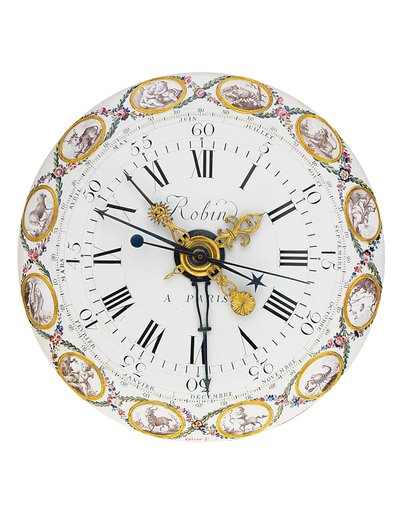 Regulador de tiempo medio y solar de mes de Luis XVI con remontoire, 1778 de Joseph Coteau