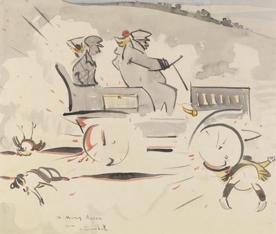 The Road Hog (lavado sobre papel) de Joseph Crawhall