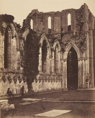 Abadía de Fountains. Interior del Coro, 1850s de Joseph Cundall