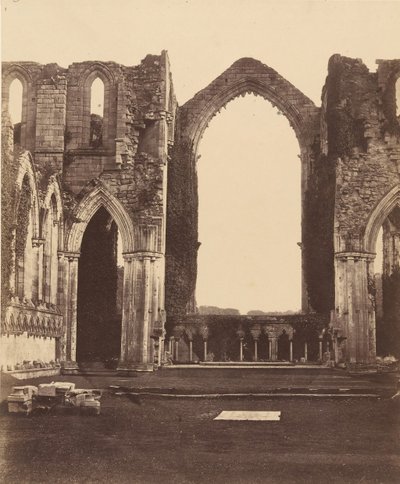 Abadía de Fountains. La Capilla de los Nueve Altares, Interior de Joseph Cundall