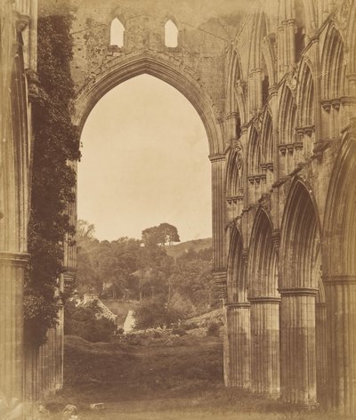Abadía de Rievaulx. Interior del coro, años 1850 de Joseph Cundall