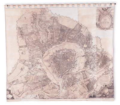Mapa mural de Viena, 1776 o 77 de Joseph Daniel Huber
