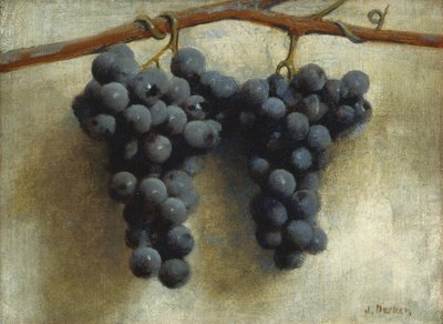 Uvas, c.1890-1895 (óleo sobre lienzo) de Joseph Decker