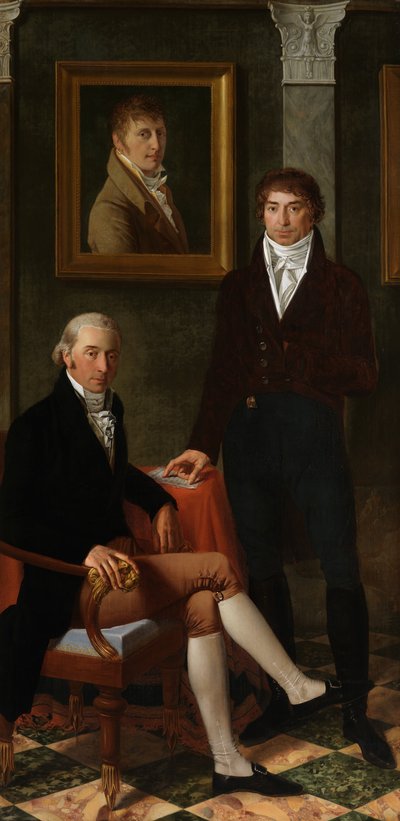 Retrato de amistad de los artistas François Wynckelman, François van der Donckt y Joseph Odevaere (óleo sobre lienzo) de Joseph Denis Odevaere