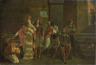 Los últimos defensores de Missolonghi, 22 de abril de 1826: un episodio de la Guerra de la Independencia griega de Joseph Denis Odevaere