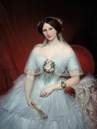 Retrato de Madame Pouchet, esposa del doctor Archimede Pouchet, amigo de Gustave Flaubert de Joseph Desire Court