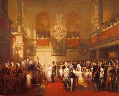 Boda de Leopoldo I (1790-1865) con la Princesa Luisa de Orleans (1812-50) en Compiegne, 9 de abril de 1832 de Joseph Desire Court