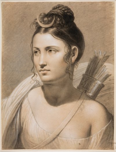 Diana (lápiz de color sobre papel) de Joseph Ducq