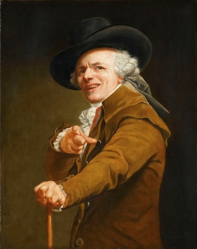 Autorretrato del artista en el papel de un burlón, c. 1793 de Joseph Ducreux