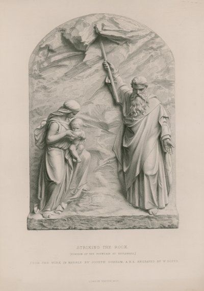 Moisés Golpeando la Roca de Joseph Durham