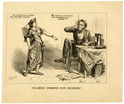 Columbia Demanda a Sus Hijos, 1864 de Joseph E. Baker
