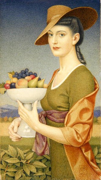 Un plato de frutas de Joseph Edward Southall
