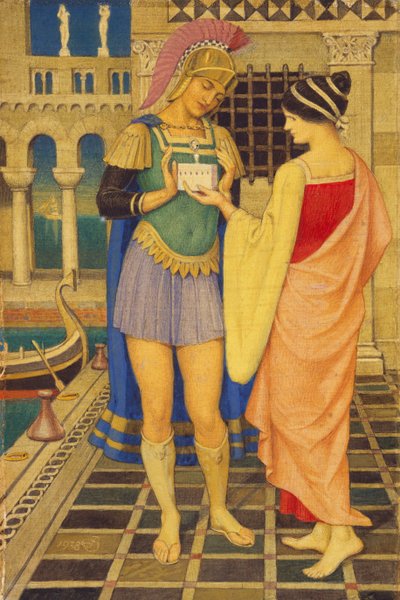 Un Gladiador Romano y su Dama de Joseph Edward Southall