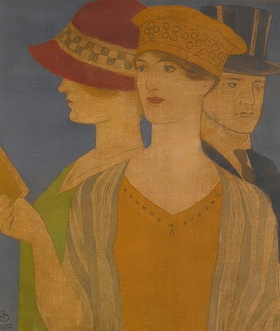 Visitantes a una exposición. 1919 de Joseph Edward Southall