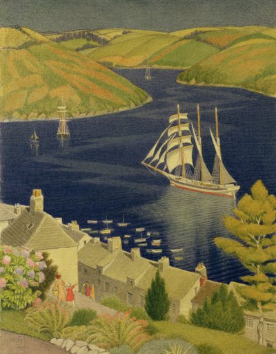 Puerto de Cornwall, 1930 de Joseph Edward Southall