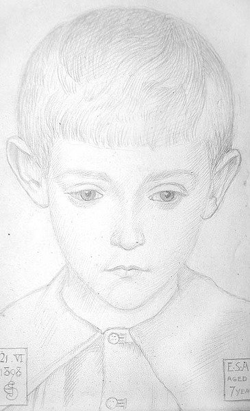 Retrato de un niño joven (ESA de 7 años) de Joseph Edward Southall