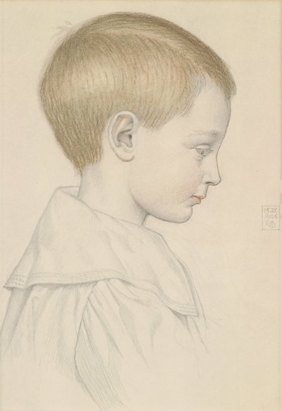 Boceto de la cabeza de un niño, 1906 de Joseph Edward Southall