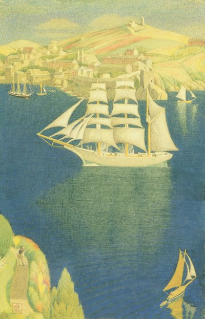 El Barco Blanco en Fowey, 1943 de Joseph Edward Southall