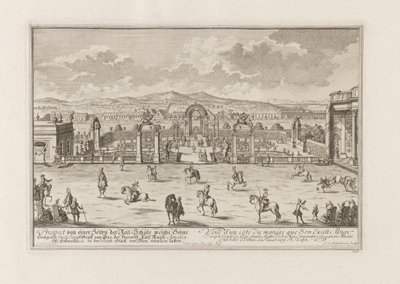 Escuela de equitación del Conde Paar en Viena, 1719 de Joseph Emanuel Fischer von Erlach