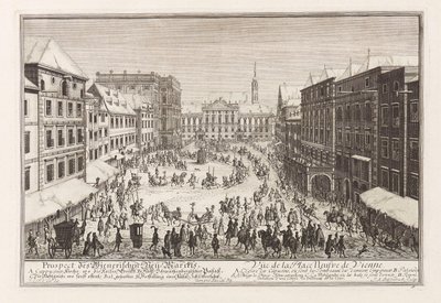 Viena Neuer Markt Nuevo Mercado, 1719 de Joseph Emanuel Fischer von Erlach