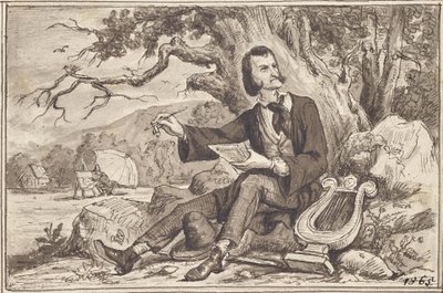 Las artes: Poeta, Lira, Pintor de Joseph Eugen Hörwarter