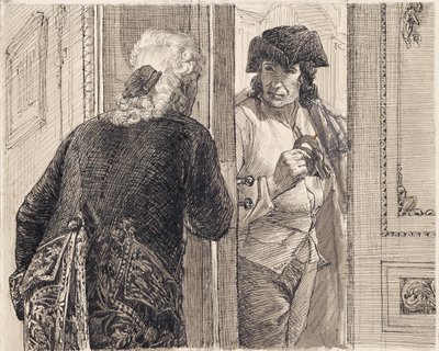 Dos hombres con trajes rococó de Joseph Eugen Hörwarter