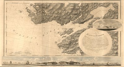 La costa marítima de Nueva Escocia; mostrando las diversidades de la costa, y la cara del país cerca de ella: los bancos, las rocas, los bancos, los sondeos, etc. Junto con observaciones e indicaciones para la conveniencia de la navegación y el pilotaje. de Joseph F. W. Des Barres