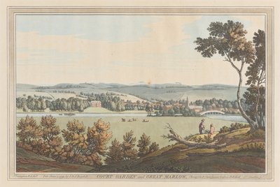 Jardín de la Corte y Gran Marlow de Joseph Farington