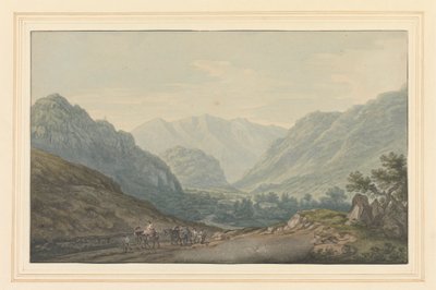 No. Vista de la carretera de Ambleside a Keswick desde 6 mile Stone de Joseph Farington