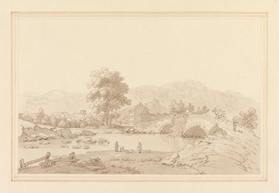 Entrada norte a Keswick y puente de Joseph Farington