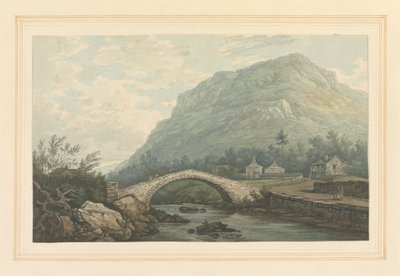 Vista del puente y del pueblo de Rydal de Joseph Farington