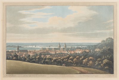 Vista de Greenwich y Río Abajo, 1795 de Joseph Farington