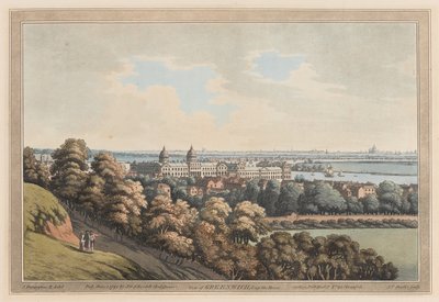 Vista de Greenwich y río arriba de Joseph Farington