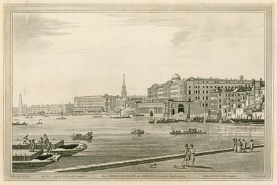 Vista de Somerset Place, el Adelphi, etc desde el Temple Garden de Joseph Farington