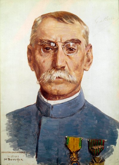 Primera Guerra Mundial (1914-1918): Retrato del Mariscal Joseph Simon Gallieni (1849-1916) de Joseph Felix Bouchor