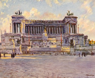 Roma: Monumento a Víctor Manuel (litografía en color) de Joseph Felix Bouchor
