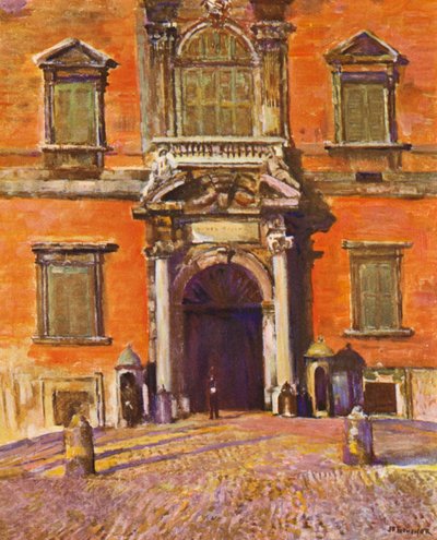Roma: El Quirinal, La puerta de entrada (litografía en color) de Joseph Felix Bouchor