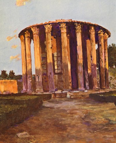 Roma: Templo de Vesta (litografía en color) de Joseph Felix Bouchor
