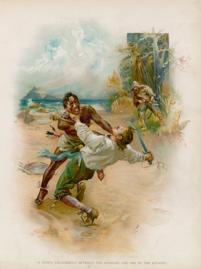 Ilustración para Robinson Crusoe de Joseph Finnemore