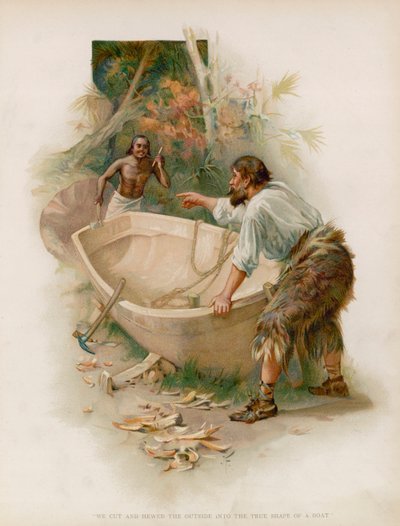 Ilustración para Robinson Crusoe de Joseph Finnemore