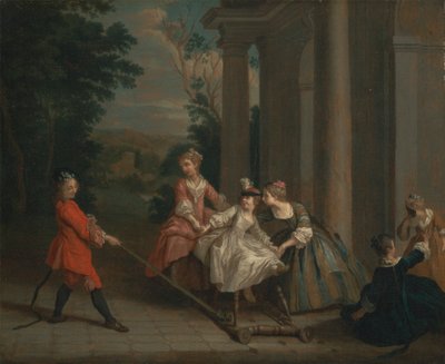 Niños jugando con un caballo de Joseph Francis Nollekens