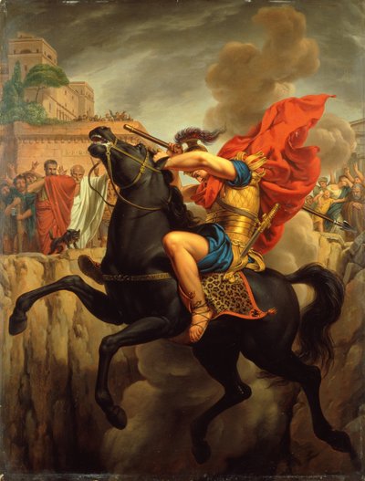 La muerte de Marco Curcio (óleo sobre tabla) de Joseph Francois