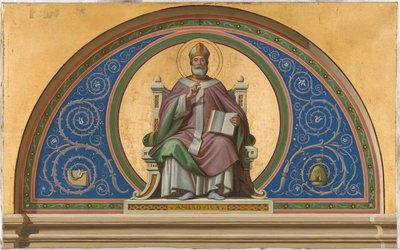 Boceto para la iglesia de Saint-Ambroise: San Ambrosio, hacia 1866 (óleo sobre lienzo) de Joseph Frederick Charles Soulacroix