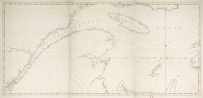 Mapa del golfo y del río San Lorenzo, c.1778 (impresión) de Joseph Frederick Wallet DesBarres