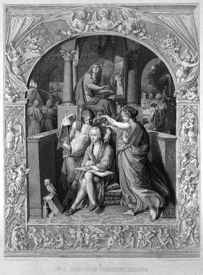 La glorificación de Wolfgang Amadeus Mozart, c. 1858 de Joseph Führich Ritter von