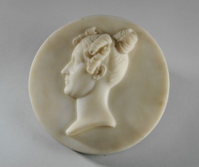 Retrato en medallón de la Sra. Margaret Gott de Joseph Gott