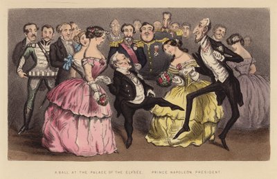 Baile en el Palacio del Elíseo (grabado coloreado) de Joseph Grego